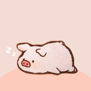 Cute Pig Shaped Area Rug, Apple Piggy Carpet